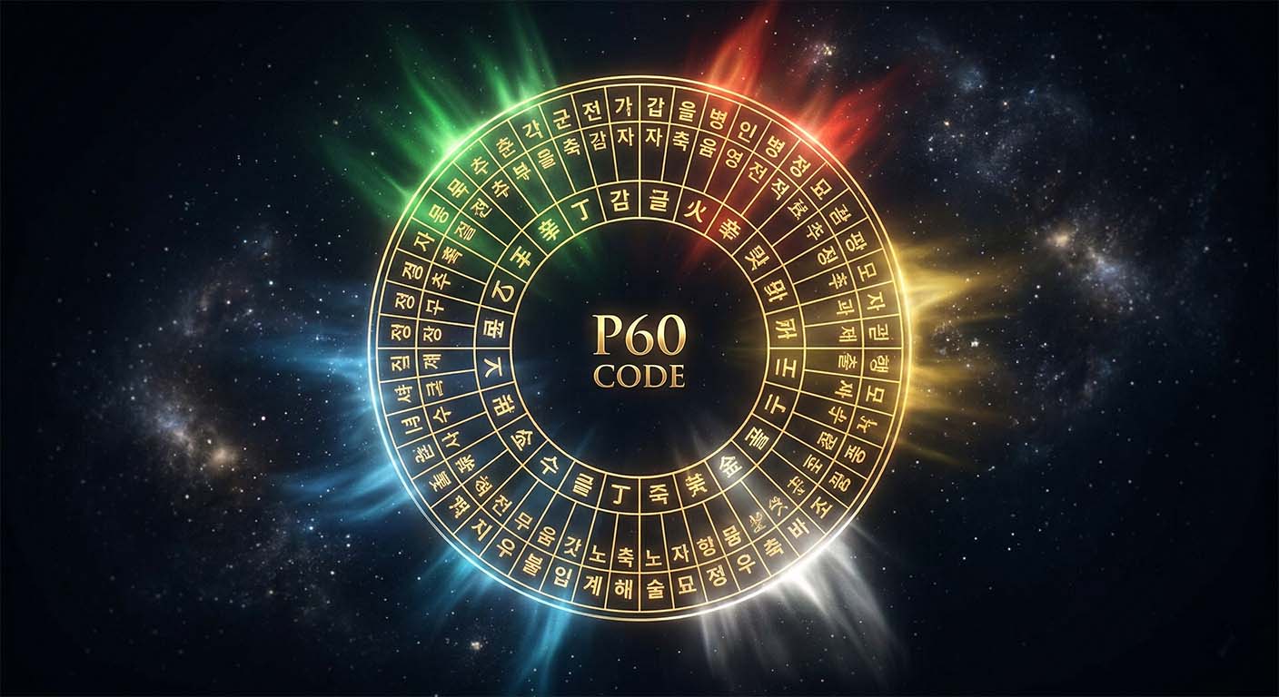 P60Code 육십갑자 오행 에너지 휠